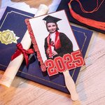 Personalized Graduation Handheld Photo Fans with Name Graduation Party Favors Gift for Class of 2025 Graduates