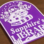 Personalized 3D Printing Fantasy Book Dragon Sword Floral Library Arched Sign with Name Desk Bookshelf Decor Birthday Reading Gift for Bookworms