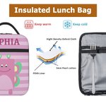 Personalisierte niedliche Cartoon Tier Hund Katze wasserdicht isolierte Lunch Bag mit Namen Portable Picknick Arbeit zurück zu Schule Geschenk für Kinder Familie