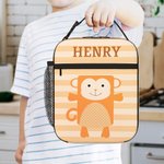Personalisierte niedliche Cartoon Tier Hund Katze wasserdicht isolierte Lunch Bag mit Namen Portable Picknick Arbeit zurück zu Schule Geschenk für Kinder Familie