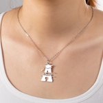 Personalized Initial Graduation Cap Necklace with Name Graduation Gift for Friend Family