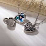 Personligt Retro Graduation Cap Scroll Heart Photos Locket Necklace Graduation Gift för kandidater från klass 2025