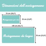 Asciugamano da bagno e per viso personalizzati con ricamo dell'animale e nome 100% cotone super assorbente regalo di inaugurazione casa per amici