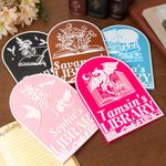 Personalized 3D Printing Fantasy Book Dragon Sword Floral Library Arched Sign with Name Desk Bookshelf Decor Birthday Reading Gift for Bookworms