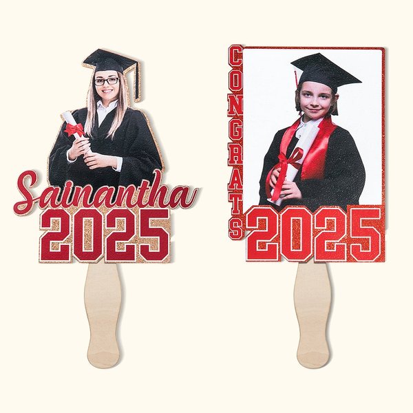 Abanicos de Graduación Personalizados con Nombre Fiesta de Graduación Regalo para los Graduados de la Promoción 2025