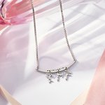 Personalized Names Hanging Family Necklace with 1-7 Names Pendants Birthday Mother's Day Gift for Mother Grandmother