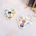 Henkilökohtainen Kid Sydämen muotoinen sarjakuvahahmo Rakennus Tiili palapelit nimi Syntymäpäivälahja lapsille