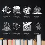 Personalized 3D Printing Fantasy Book Dragon Sword Floral Library Arched Sign with Name Desk Bookshelf Decor Birthday Reading Gift for Bookworms