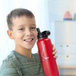 Personalized Hockey Jersey and Hockey Stick Design Insulated Water Bottle with Laser Engraved Name and Number Birthday Gift for Hockey Lovers Players