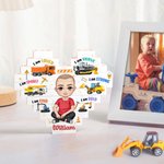 Henkilökohtainen Kid Sydämen muotoinen sarjakuvahahmo Rakennus Tiili palapelit nimi Syntymäpäivälahja lapsille