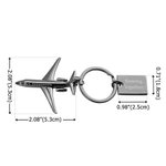 Personalized Twin Engine Airplane Keychain with Text and Symbol Travel Souvenir Birthday Promotion Gift for Aviation Lovers Pilots Flight Attendants