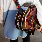 Personalizado 2pcs Thorn Wings Guitar Bass Vinyl Decals with Text Gothic Music Instrument Decoration Gift for Rock Punk Lovers