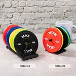 Personalised 3D Printed Non-slip Mixed Color Bumper Plates Shape Coasters Set of 5 Funny Birthday Gift for Gym Weightlifting Fitness Enthusiasts