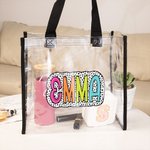 Personalisierte Dalmatiner Dots Waterproof Clear Tote Bag mit Namen Party Favor Geburtstag Geschenk für Frauen
