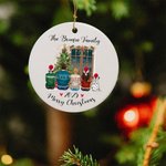 Ornamento personalizzato in ceramica dei membri della famiglia Buon Natale Gfit per la famiglia