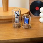 Personalised 1-3 Mini Book Display Glass Dome Cloche with Cork Base Desk Bookshelf Decor Birthday Book Club Gift for Book Lovers Readers