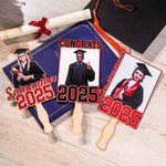 Personalized Graduation Handheld Photo Fans with Name Graduation Party Favors Gift for Class of 2025 Graduates