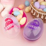 Personalised Cute Rabbit Ears Dinosaur Fillable Jumbo Easter Egg with Name Holiday Basket Stuffers Easter Birthday Party Favors Gift for Kids