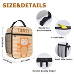 Personalisierte niedliche Cartoon Tier Hund Katze wasserdicht isolierte Lunch Bag mit Namen Portable Picknick Arbeit zurück zu Schule Geschenk für Kinder Familie