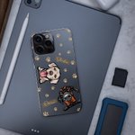 Funda delgada de TPU transparente personalizada con el nombre y las huellas de la mascota para regalar a los amantes de los perros y los gatos