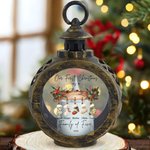 Gepersonaliseerde kousen ontwerp LED licht kerst vlamloze kaars lantaarn Ornament met 1-6 namen en jaar Feest Decor Cadeau voor familie