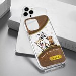 Custodia per telefono personalizzata in TPU a tema animale domestico con nome e impronte di zampe, regalo per gli amanti dei cani e dei gatti