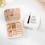 Personalizzato Classe 2025 Portagioie in pelle con motivo a nappe con nome e messaggio di auguri Accessorio da viaggio portatile Regalo di laurea per laureati