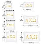Personalized Sorority Golden Greek Letter Cozy Lumbar Throw Pillow Cover Home Decor Big Day Gift for Friend Girls | Callie × Affinity Licensing