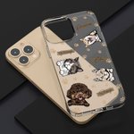 Funda delgada de TPU transparente personalizada con el nombre y las huellas de la mascota para regalar a los amantes de los perros y los gatos