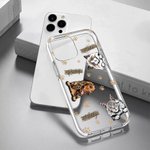 Funda delgada de TPU transparente personalizada con el nombre y las huellas de la mascota para regalar a los amantes de los perros y los gatos