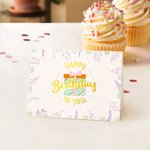 Kaart met Gelukkige Verjaardag in Geschenkdoos