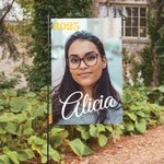 Trädgårdsflagga med dubbelsidigt foto för examen