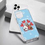 Personifierad Denna människa tillhör söt husdjur TPU Slim Phone Case med namn och tassavtryck Hjärtgåva för hundkattälskare