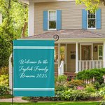 Personalized Simple Double-Sided Text Garden Flag Multicolour Yard Porch Outdoor Decoration Housewarming Holiday Gift for Family Friend