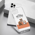 Henkilökohtainen Tämä on meidän sohva Pet Theme TPU Slim Puhelin asia nimi ja Wall Tile tausta lahja koira kissa rakastaja