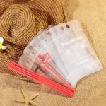 Personalisierter „Margs & Matrimony“ 500ml Getränkebeutel mit Text und Strohhalm Wiederverwendbar 5er Set für Junggesellenabschied Party Hochzeit