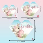 Personalized Cute Bunny Easter Egg Design Heart-shaped Building Brick Puzzles with Name Easter Party Birthday Gift for Kids