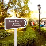 Personalised Metal Arrow Wedding Sign with Text Wedding Reception Signage Direction Preparing Gift for Newlyweds