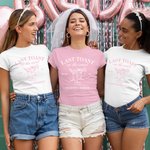 Personalized Last Toast On The Coast Bachelorette Club 100% Cotton T-shirt with Text Beach Bachelorette Party Gift for Her