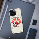 Personifierad Denna människa tillhör söt husdjur TPU Slim Phone Case med namn och tassavtryck Hjärtgåva för hundkattälskare