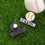 Personalized 3D Sports Softball Soccer Ball Bag Charm with Name Accessory for Bogg Game Day Team Birthday Gift for Sports Lovers