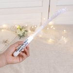 Bâtons de Fibre Lumineuse Blancs Personnalisés avec Texte Remplaçable Feux d'Artifice Mariage Fête Concert Cadeau pour les Jeunes Mariés Amis