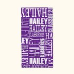 Personalized Colourful Signature Style Graduation Beach Towel with Name Year Vacation Pool Party Graduation Gift for Class of 2024 Graduates