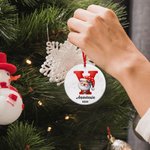 Personalised Santa Letter Ceramic Ornament with Name and Year Tree Decor Christmas Gift for Friend Family