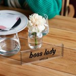 Personalized Boss Lady Name Sign Desk Nameplate Office Decor Promotion Congratulation Appreciation Gift for Women Leader Colleague