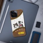 Custodia per telefono personalizzata in TPU a tema animale domestico con nome e impronte di zampe, regalo per gli amanti dei cani e dei gatti