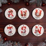 Personalised Santa Letter Ceramic Ornament with Name and Year Tree Decor Christmas Gift for Friend Family