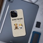 Henkilökohtainen I Rule The House Pet Theme TPU Slim Puhelin Asia nimi ja Crown lahja Dog Cat Loverille