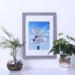 10 Anniversario in latta Quadro stradale con doppio nome e data