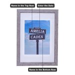 10 Anniversario in latta Quadro stradale con doppio nome e data